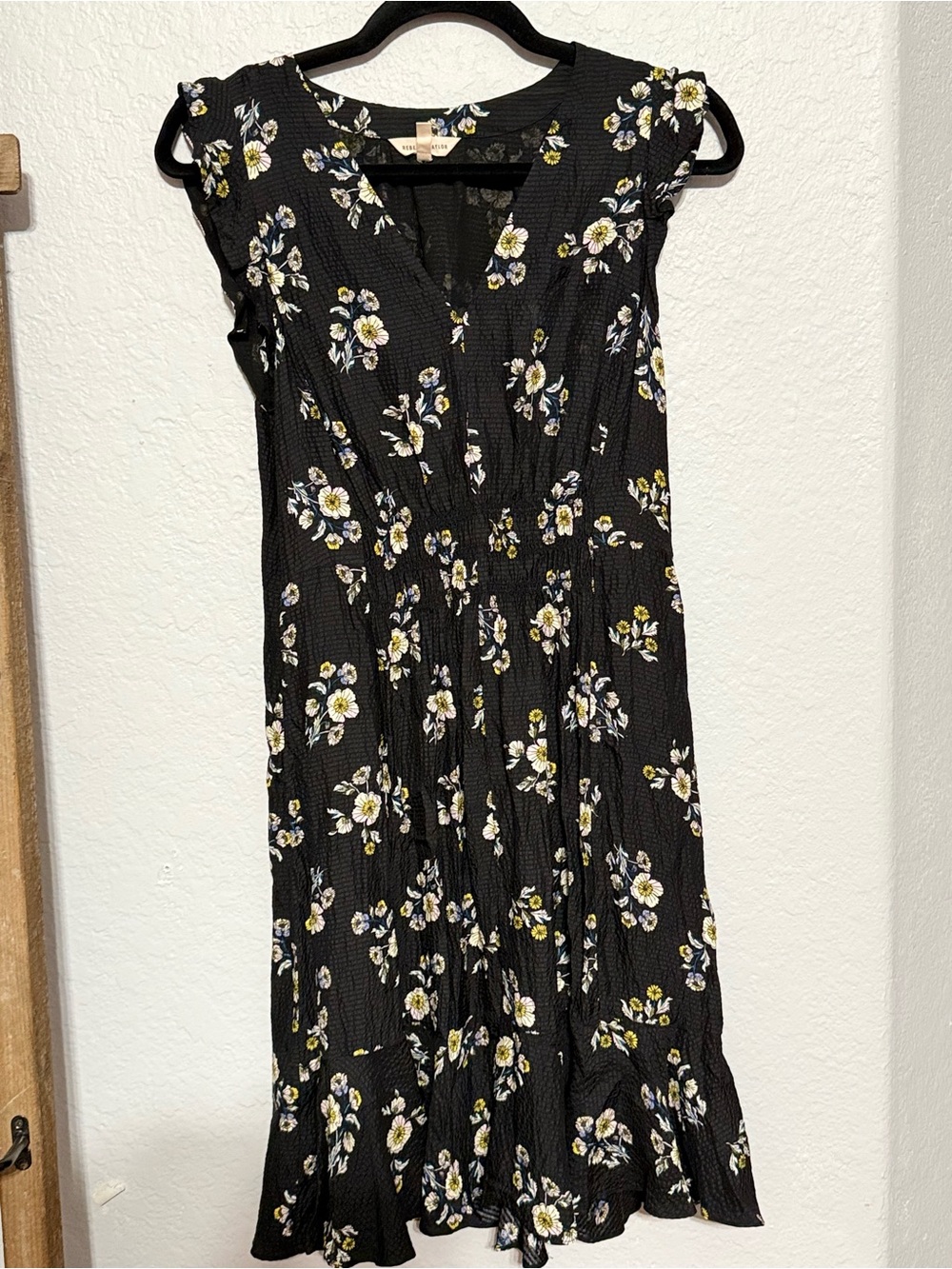 Rebecca Taylor Black Floral Mini Dress